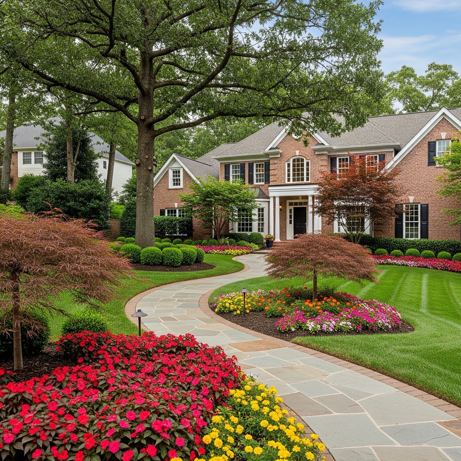 Beautifully maintained lawn